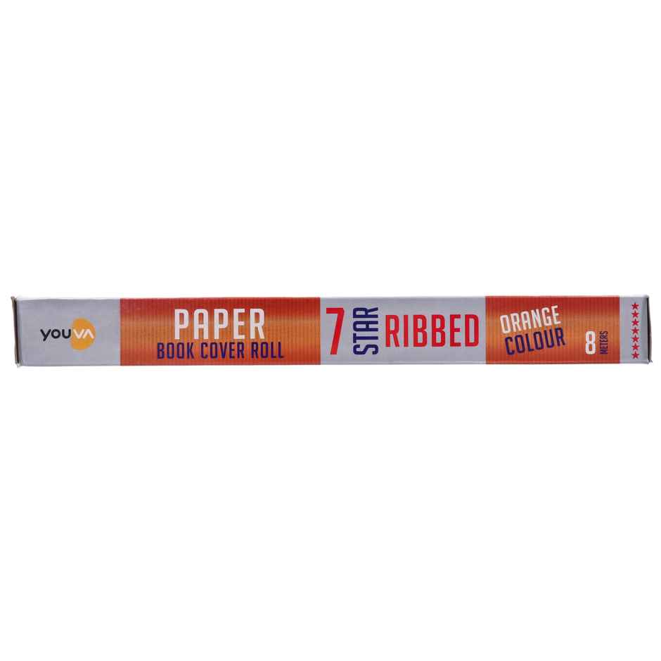 Navneet Youva Brown Cover Paper Roll 7 Star 8 Meters Length X 35.5 Cm Height Orange