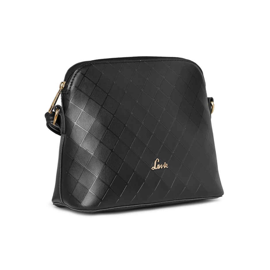 Lavie Women's Miami Vertical Cross Body Sling Bag | Ladies Purse Handbag | Black