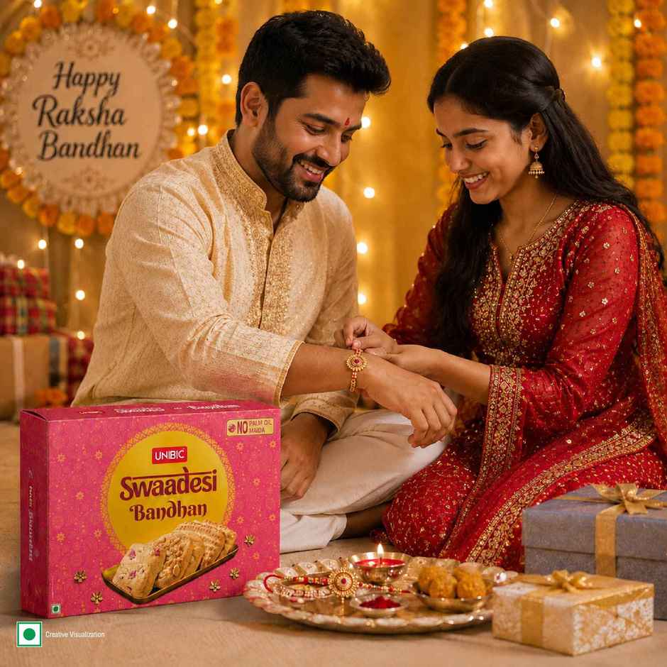UNIBIC Swaadesi Bandhan | Rakhi Cookie Gifting |No Maida & Palm Oil