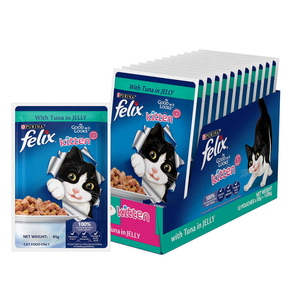 Felix Tuna Jelly Wet Cat Food Kitten | Complete & Balanced
