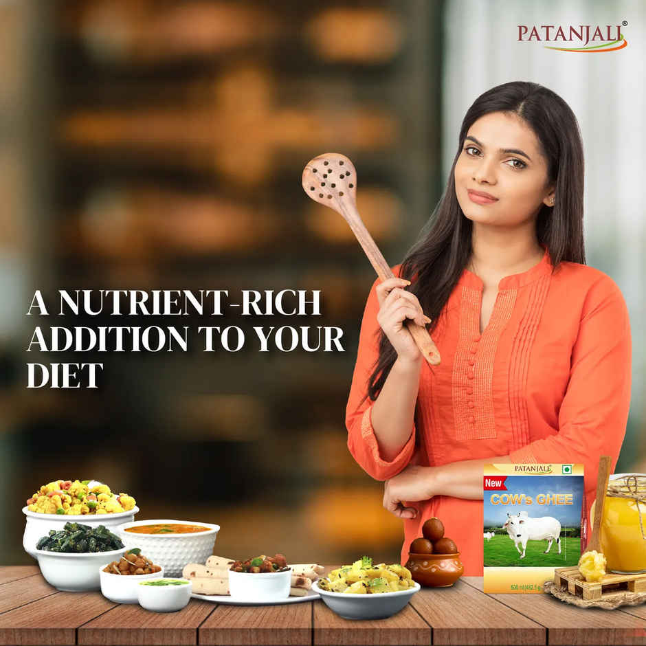 Patanjali Rich Cow Ghee Tetra Pack - Danedar, Rich Aroma, Cow Ghee