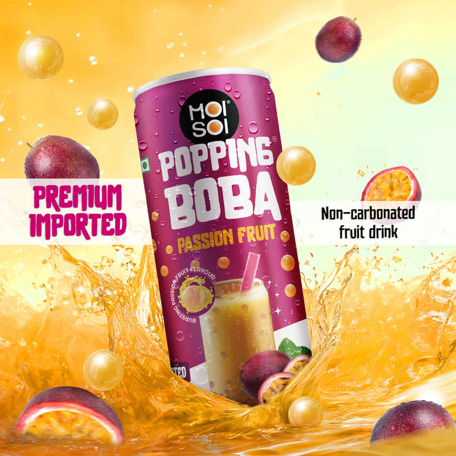 Moi Soi Popping Boba With Passsion Fruit Drink