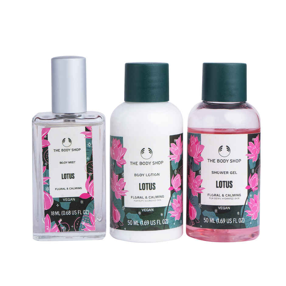 The Body Shop Lotus Shower Gel, Body Lotion & Body Mist Gift Set