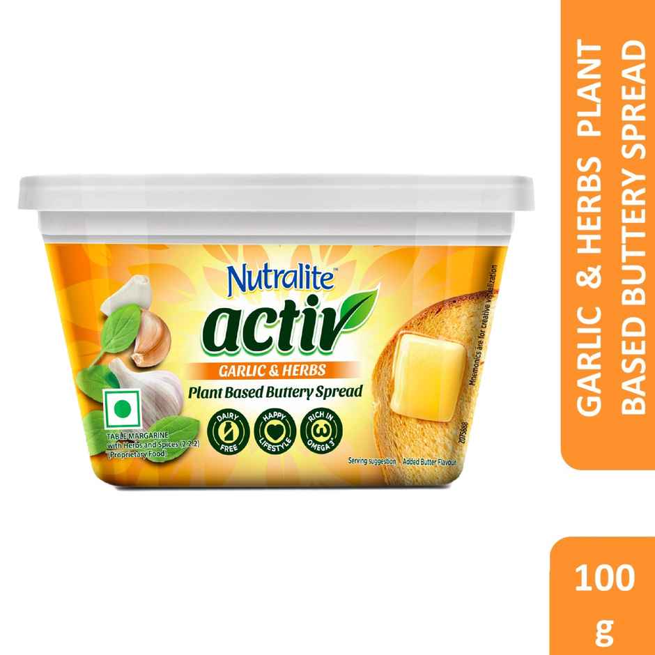 Nutralite Activ Plant Based Buttery Spread - Garlic & Herbs
