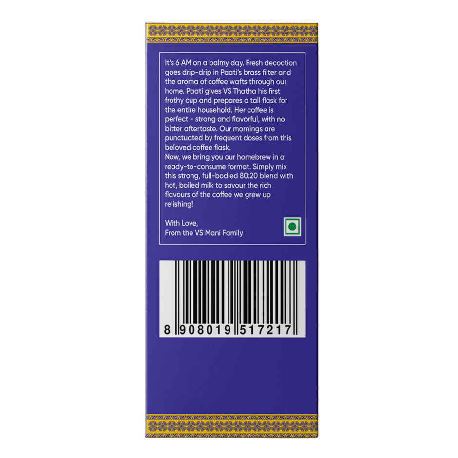 VS Mani Easy Filter Coffee Decoction | 80:20 Blend