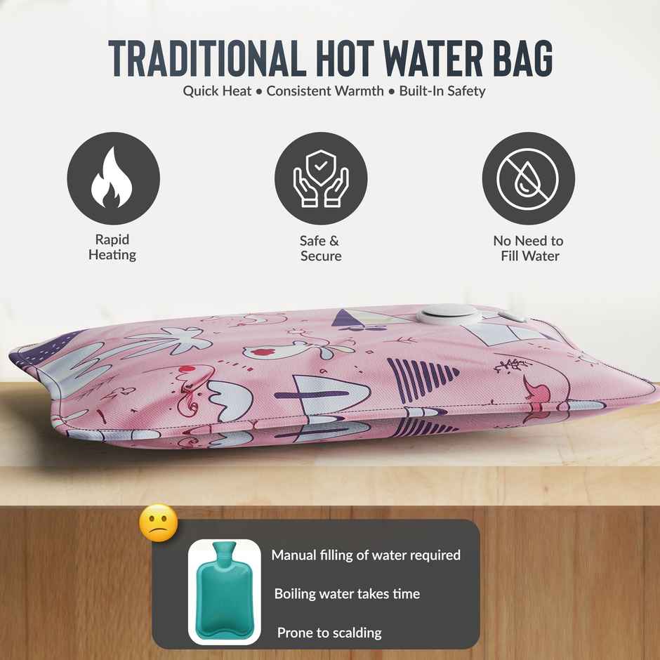 Aroma HGB4 Heating Warm Gel Bag For Backpain, Cramps,Bedwarmers, Joint Pain Relief Design May Vary