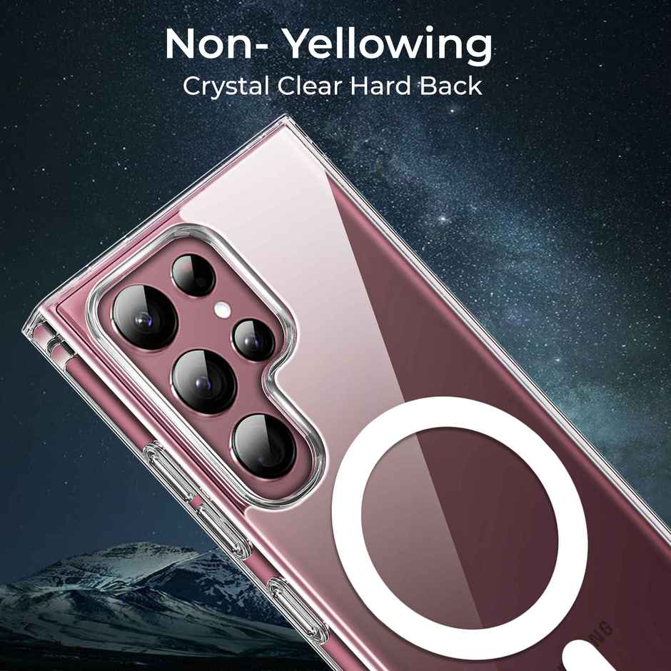 Artistque Case for Samsung Galaxy S22 Ultra Back Cover - Transparent Clear Magsafe