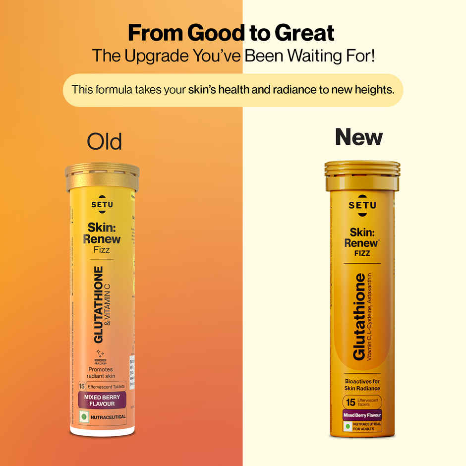 Setu Skin Renew Glutathione Effervescent Tablets - Pack Of 1 - Mixed Berry