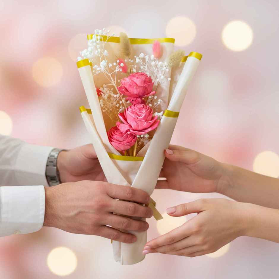 Red Dried Flower Love Bouquet | Ideal for Gifting | Special You