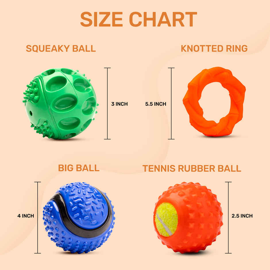 KIBBO Tennis Rubber Ball for Dogs & Cats