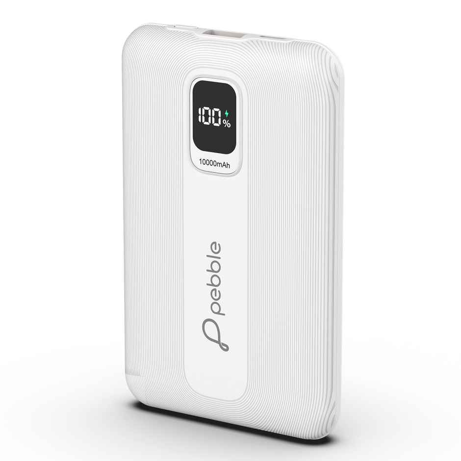 Pebble Rapid Air 10000mAh Power Bank | 22W Fast Charging | Compact Design | Digital Display