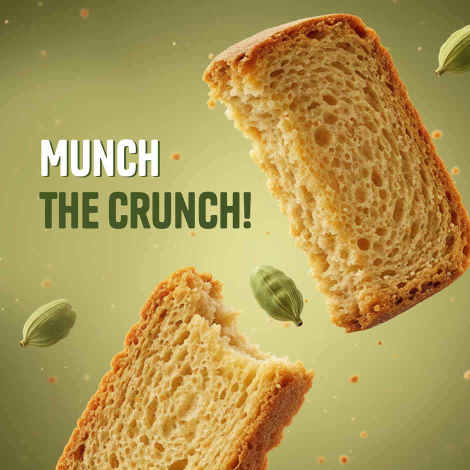 Protein Chef High Protein No Maida Premium Rusk (Elaichi Toast)