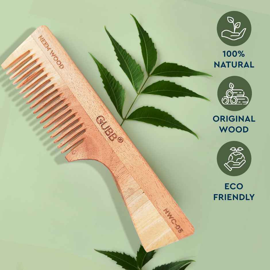 GUBB Detangling Neem Wood Comb