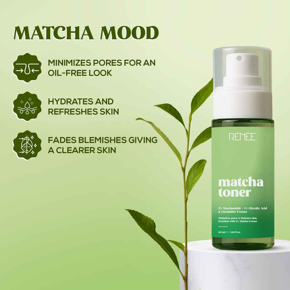 RENEE Matcha Face Toner | Fades Blemishes, Hydrates & Unclogs Pores|Cools, Soothes & Refreshes Skin