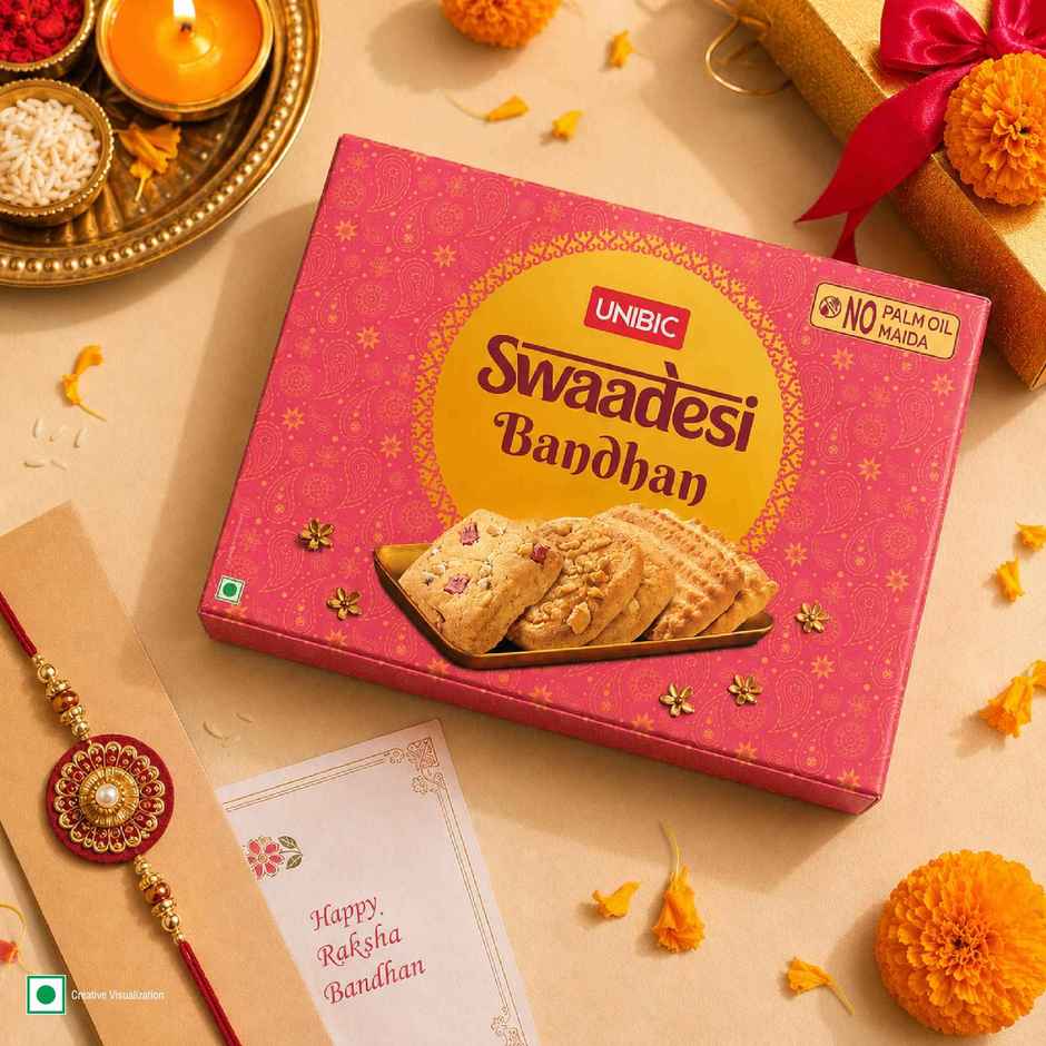 UNIBIC Swaadesi Bandhan | Rakhi Cookie Gifting |No Maida & Palm Oil