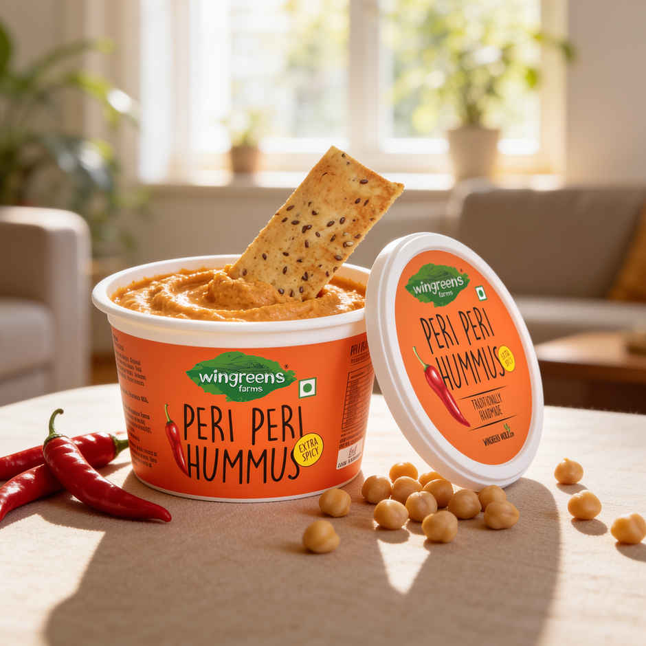 Wingreens Farms Peri Peri Hummus | Hummus Dip | Peri Peri Dip
