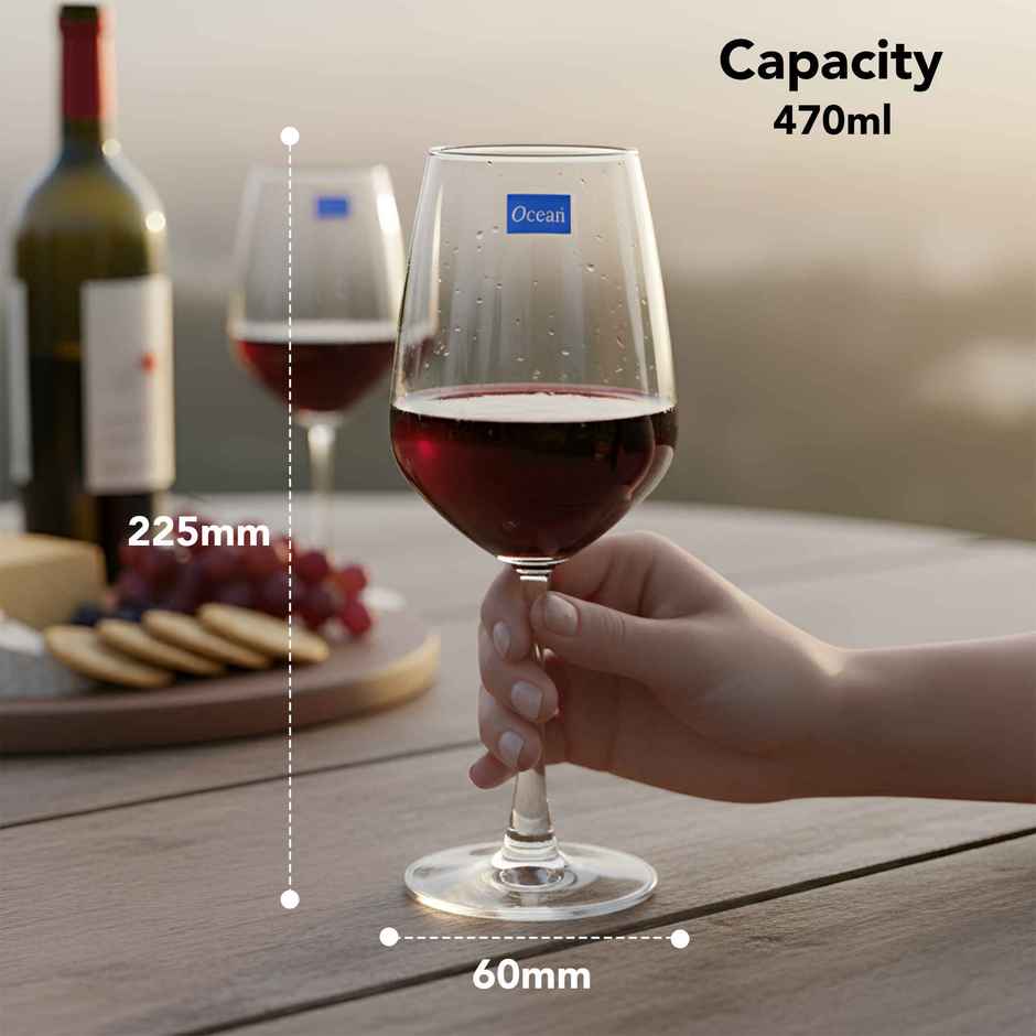 Vino Wine Glass | 2 pcs | 470 ml | Ocean Glassware