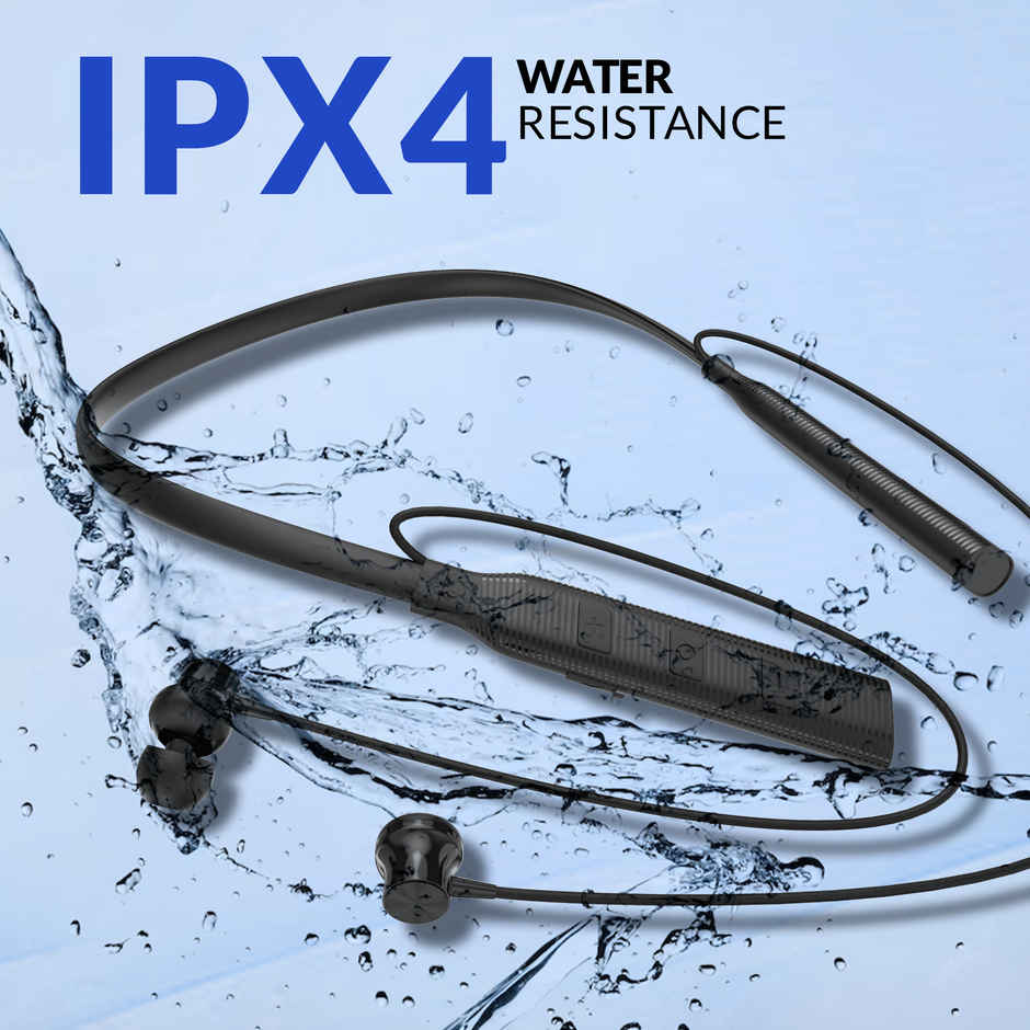 Aroma NB121 Corridor | Fast Charging | Dual Pairing Neckband Bluetooth | 40 Hours Playtime - Black