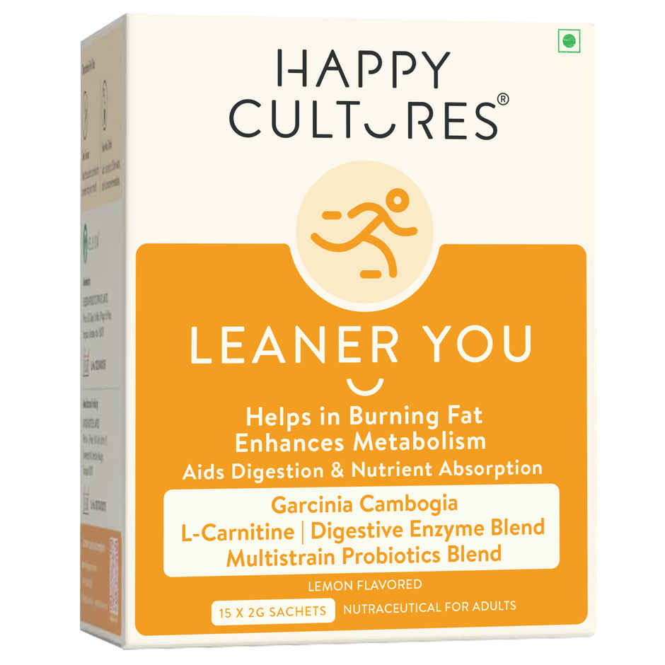 Happy Cultures Leaner You | Weight Loss Solution | Probiotics + L-Carnitine | 15pcs