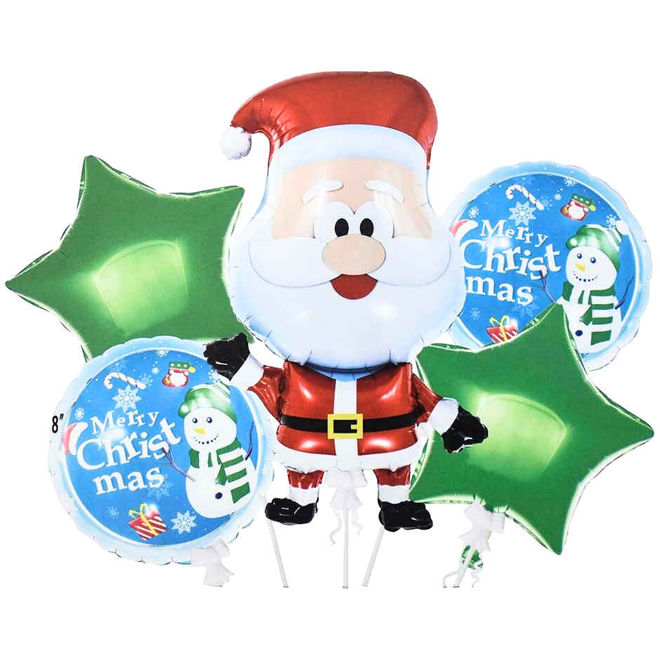 Santa Claus Foil Balloon For Christmas Decoration | Assorted Colour And Design | Se7en