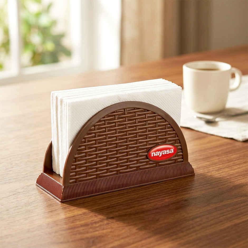 Nayasa Evolve Plastic Tissue Paper Holder | Brown