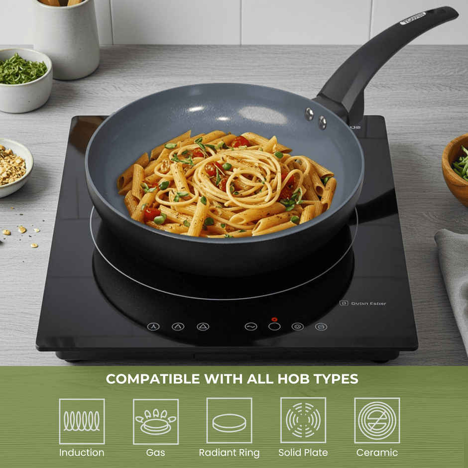 Tower Cerasure Non Stick Frypan | Stain Resistant | Gas and Induction Compatible - 24 cm