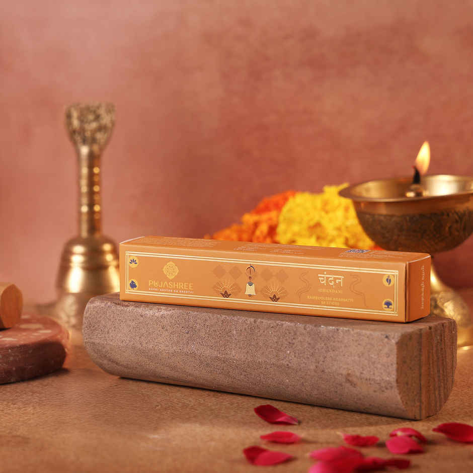 Pujashree Bambooless Agarbatti Chandan | 4 Inches