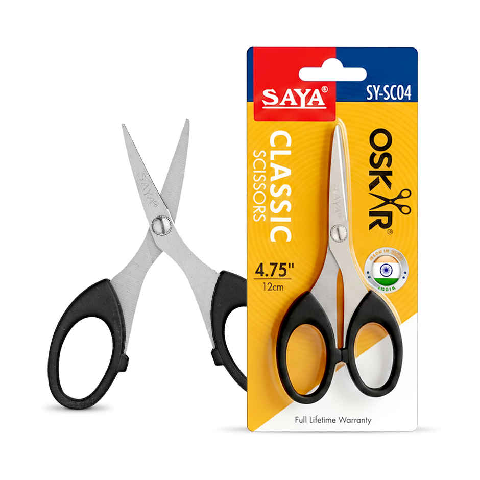 Saya Stainless Steel Scissors | 4.75 inch Precision Cutting Shears for Office, School & Crafts