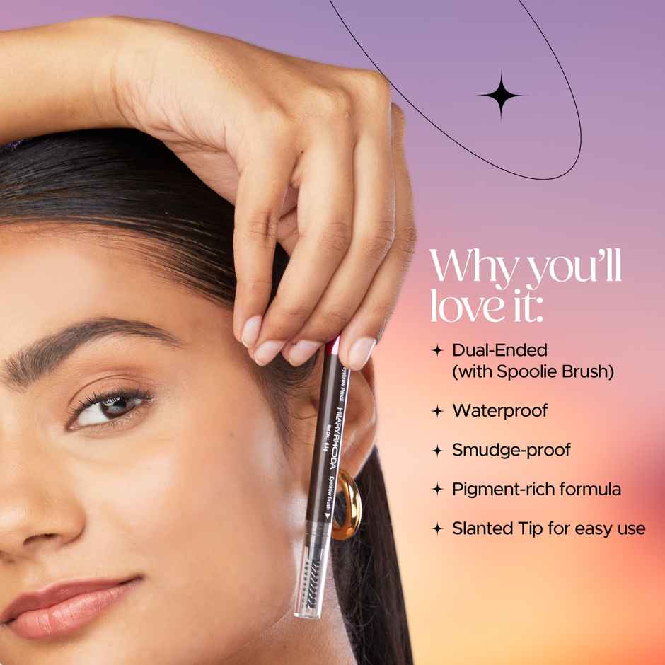 Hilary Rhoda Brow Artist Eyebrow Pencil | Dual-Ended & Natural Finish | Black - Shade 01