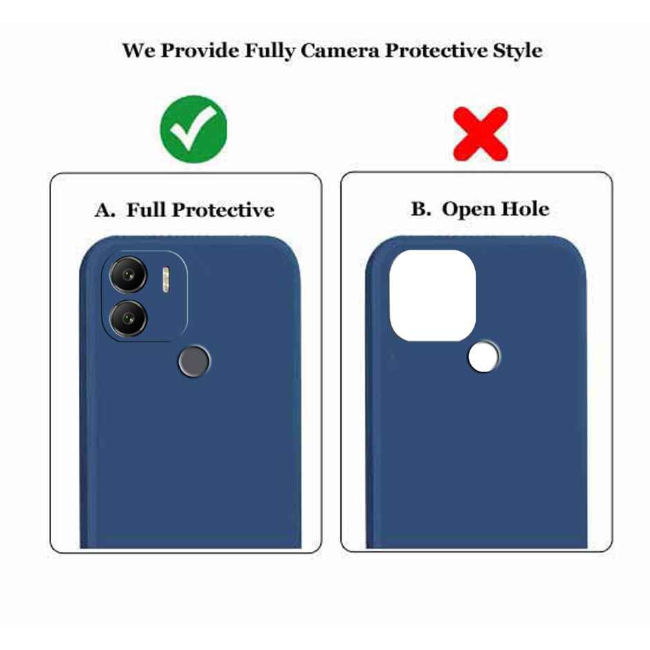 Artistque Case for Poco C51 Back Cover - Plain Liquid Silicone Cover