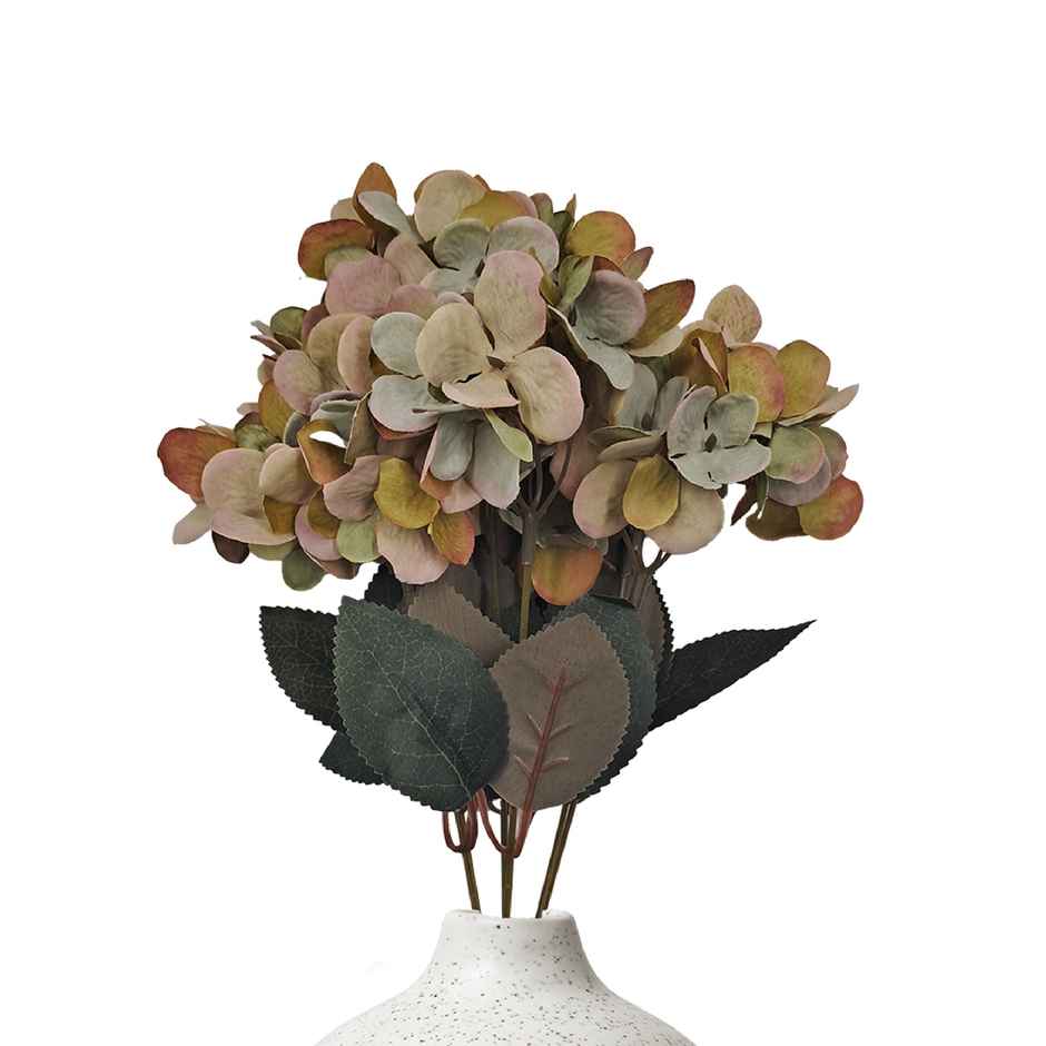 10club Artificial Hydrangeas | Green-Yellow Hydrangea Flowers