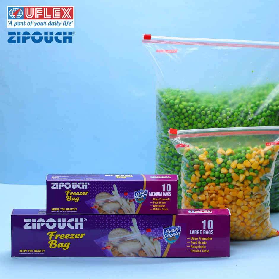 ZIPOUCH Freezer Bag Medium | 25 x 23 cm | Practical & Handy