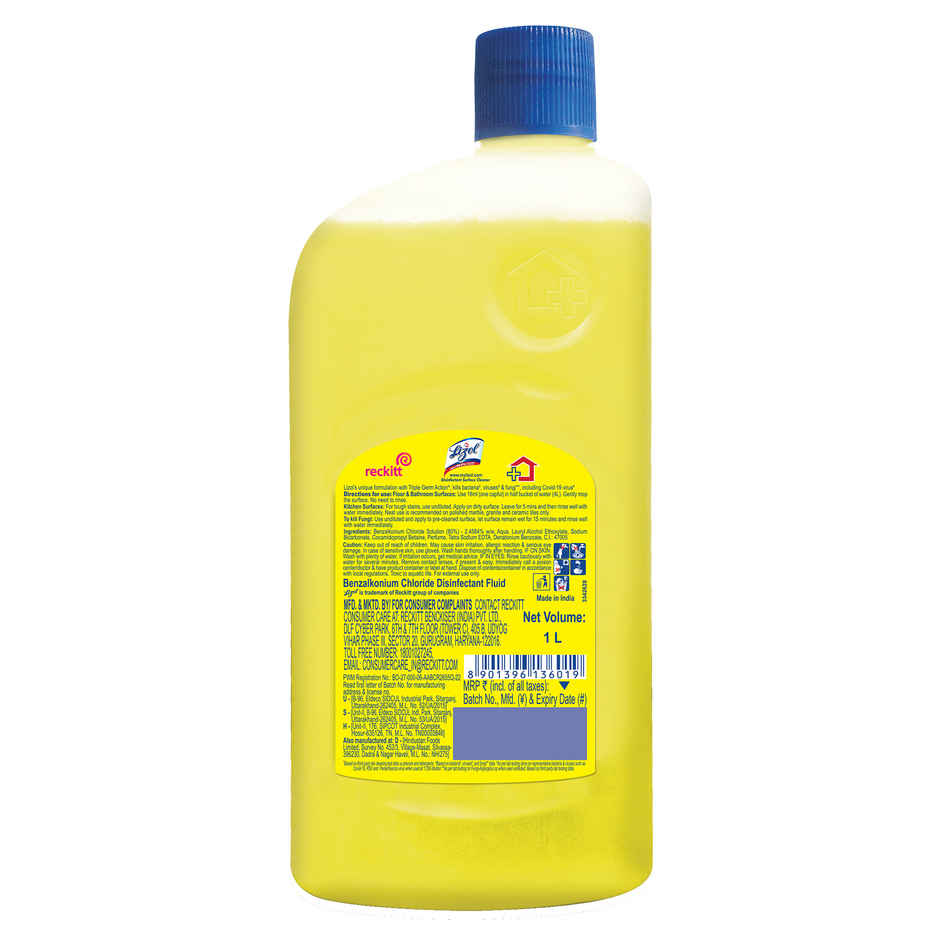 Lizol Disinfectant Surface & Floor Cleaner Liquid Citrus(1l), Harpic Disinfectant Toilet Cleaner Liquid Original(1l) & Colin Glass and Surface Cleaner Liquid Spray Regular(500ml) Combo