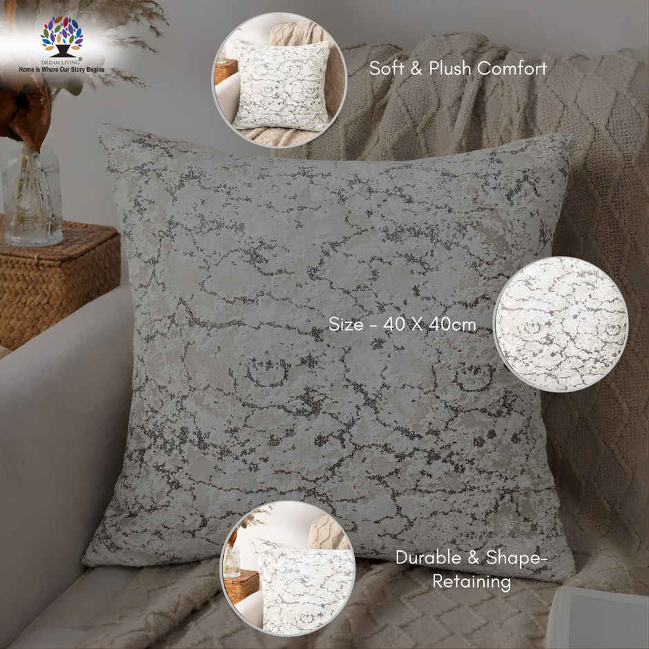 Dream Living Jacquard Cushion Cover Set | Cream - 40 x 40 cm