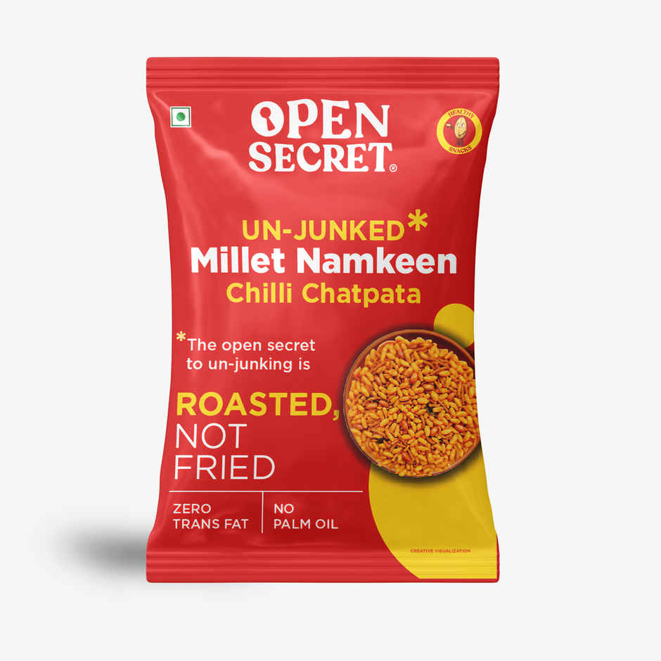 Open Secret Healthy Namkeen Chilli Chatpata | Roasted Snacks, No Palm Oil contains millets