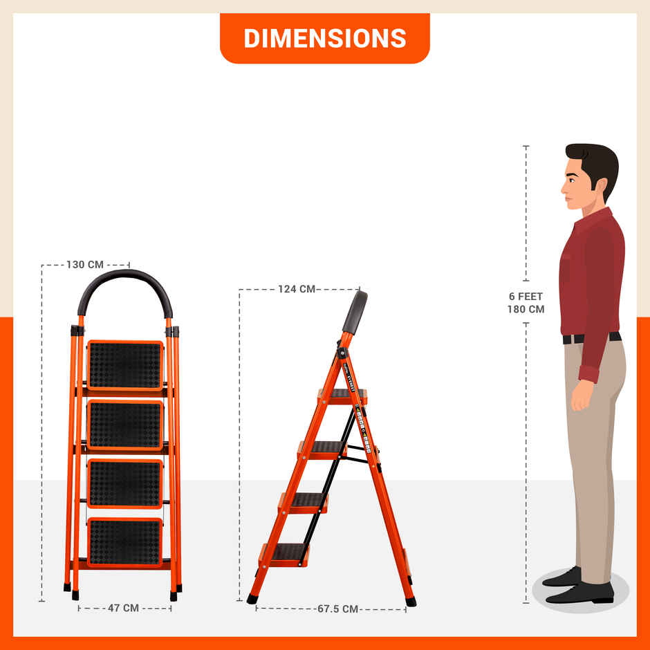 Bathla Everest 4 Step Steel Ladder