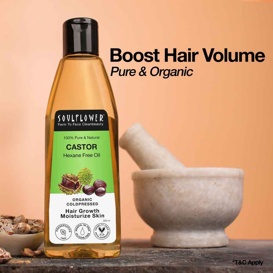 Soulflower Coldpressed Castor Oil For Hair & Skin
