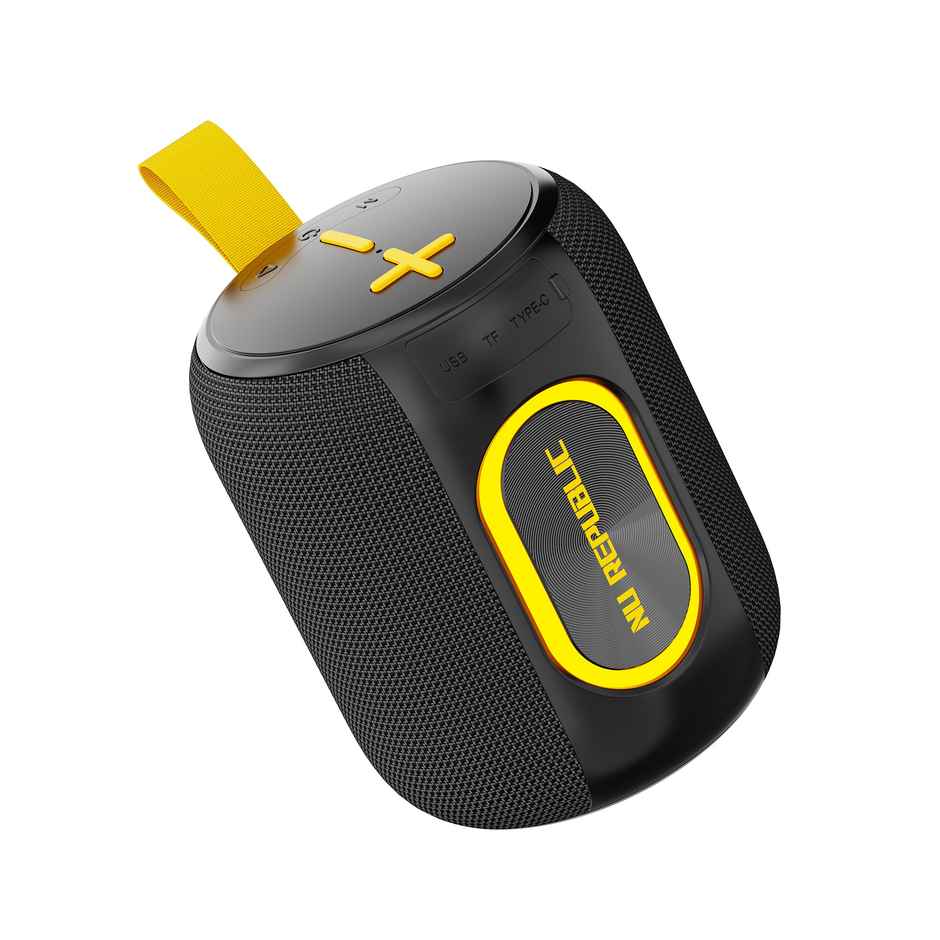 Nu Republic Sonicpop 2000 Wireless Speaker | 14 Hr Playtime | 66 mm Drivers | RGB Lights | Black