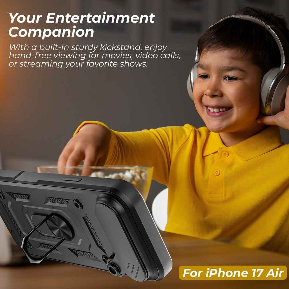 Artistque Case For Iphone 17 Air Back Cover | Ring Stand Armor Cover