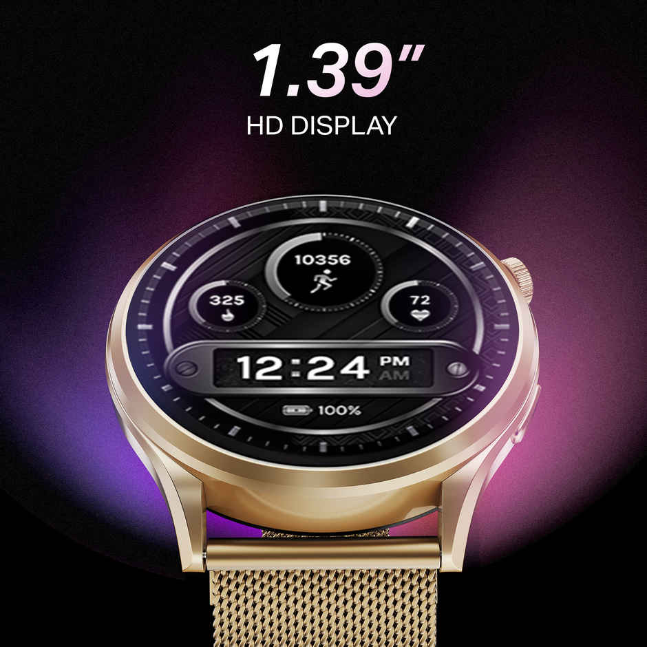 boAt Lunar Discovery Pro Smartwatch, 1.39" HD, Metal, SOS, HR/SpO2, Rose Gold