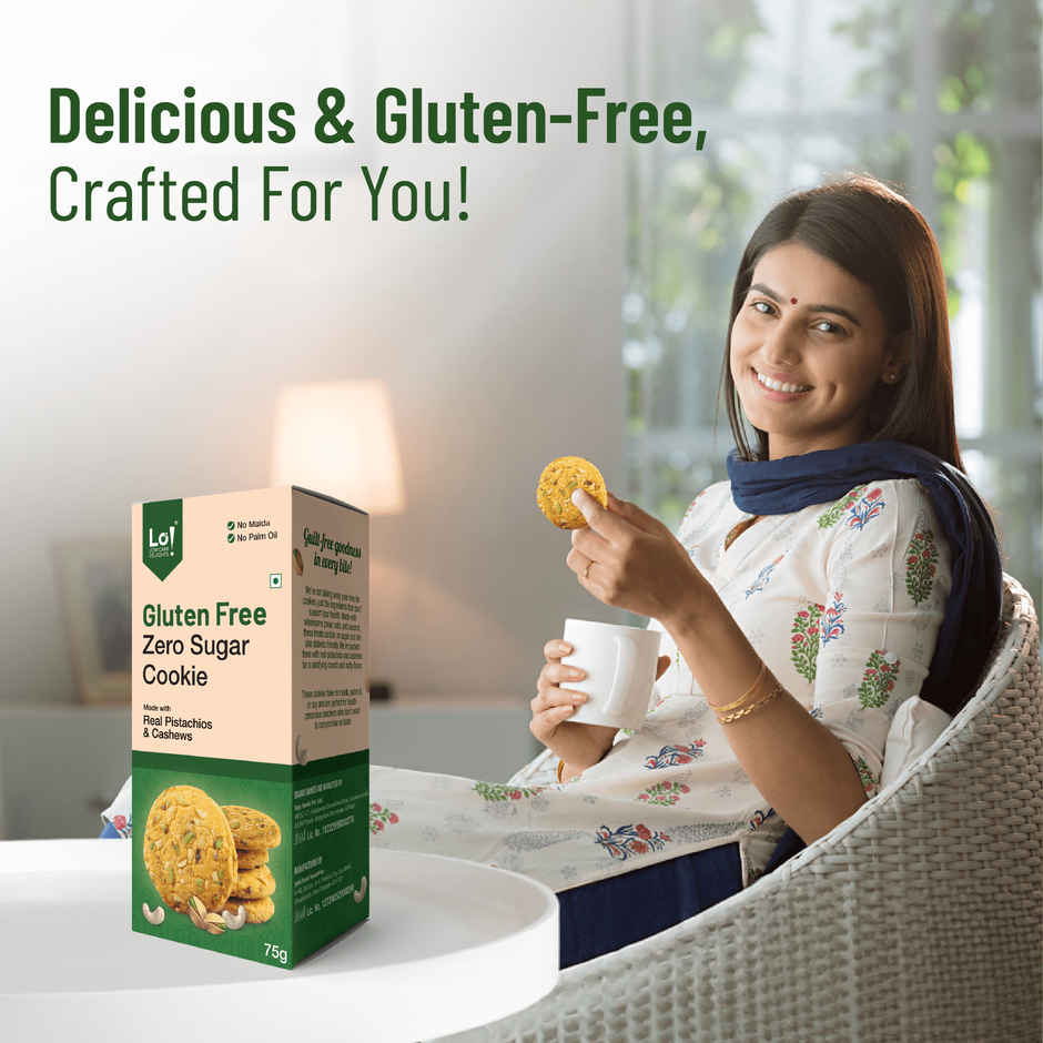 Lo Foods Gluten Free Cashew Millet Cookies With Jowar & Pistachio
