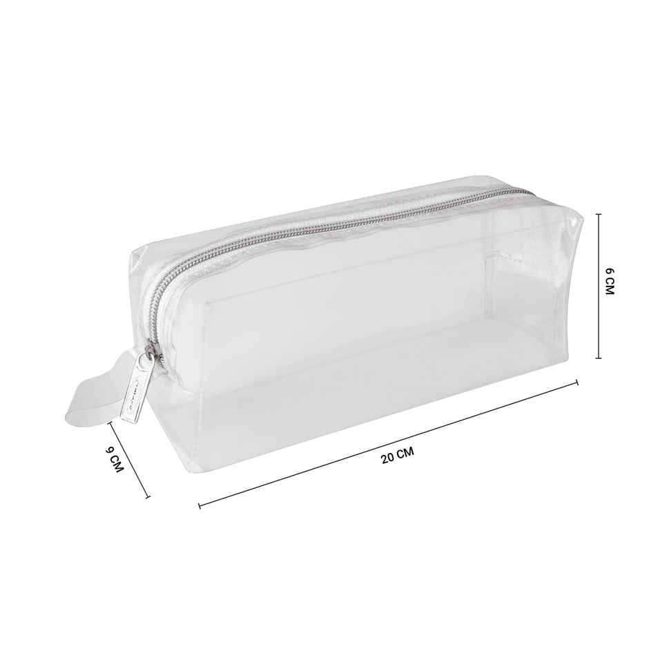 PRATAP Single Zip Pvc Pouch Clear