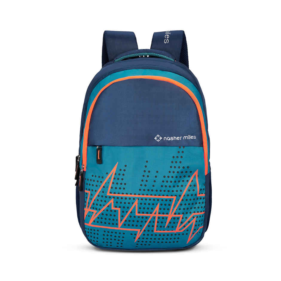 Nasher Miles Pulse Backpack- Unisex- 3 Compartment Casual College Bag- Cyan - 45L