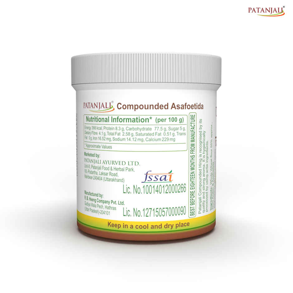 Patanjali Bandhani Hing Compounded Asafoetida Powder Strong Aroma