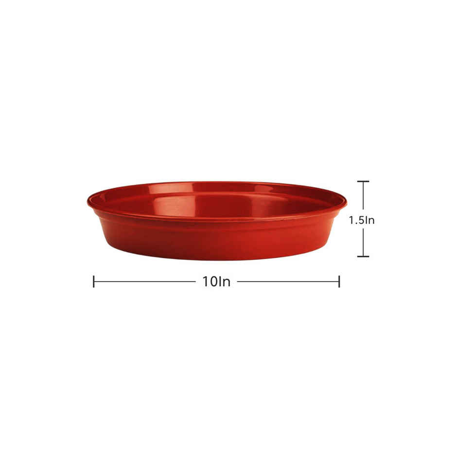 Kyari 10 Inch Terracota Pot with 10 Inch Bottom Plates | Pack of 3 | Garden Accessory