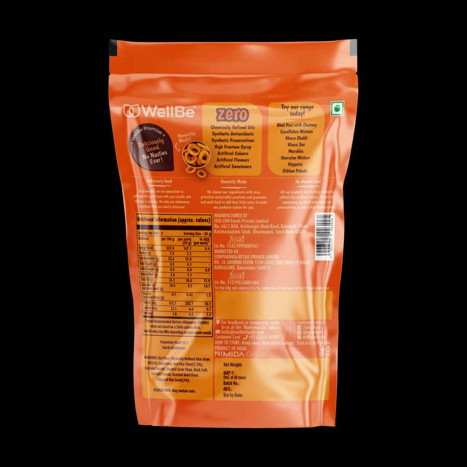 Wellbe Crunchy Kodubale | Crunchy Savory Snack