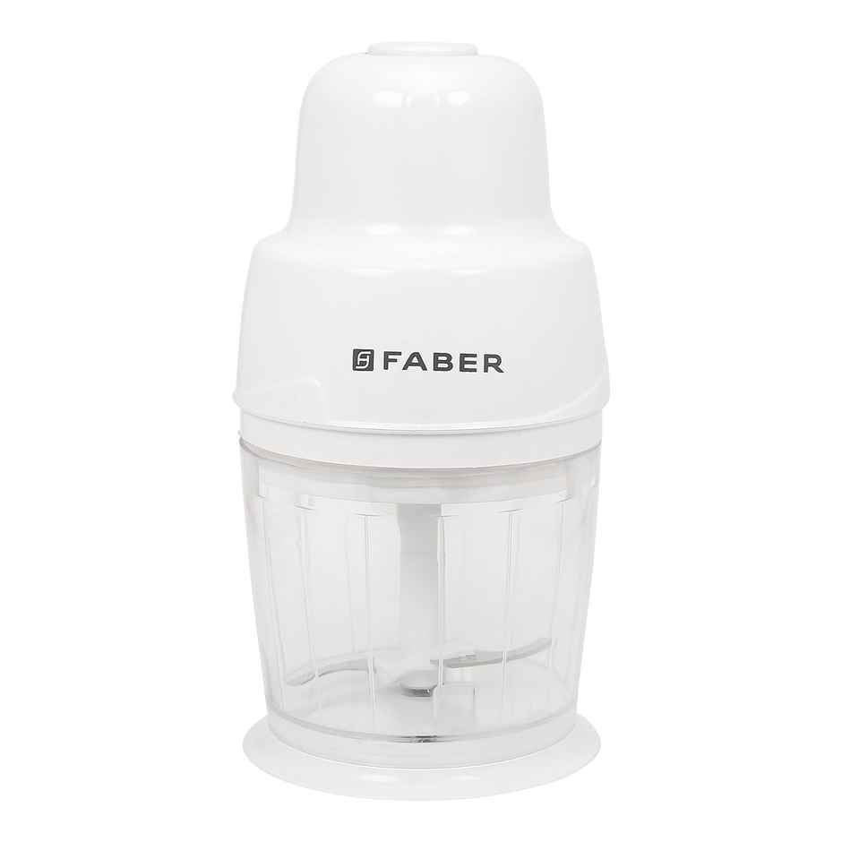 Faber PRO 250W Chopper 500 ml | 2 Blades, Whisking Blade Attachment,Spatula | BPA Free Plastic, White