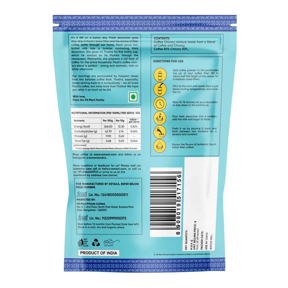 VS Mani Filter Coffee Powder | 80:20 Blend