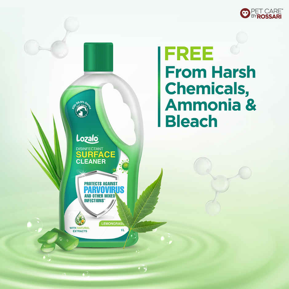 Lozalo Liquid Disinfectant Surface Cleaner with Neem Tulsi Turmeric Aloe Lemongrass