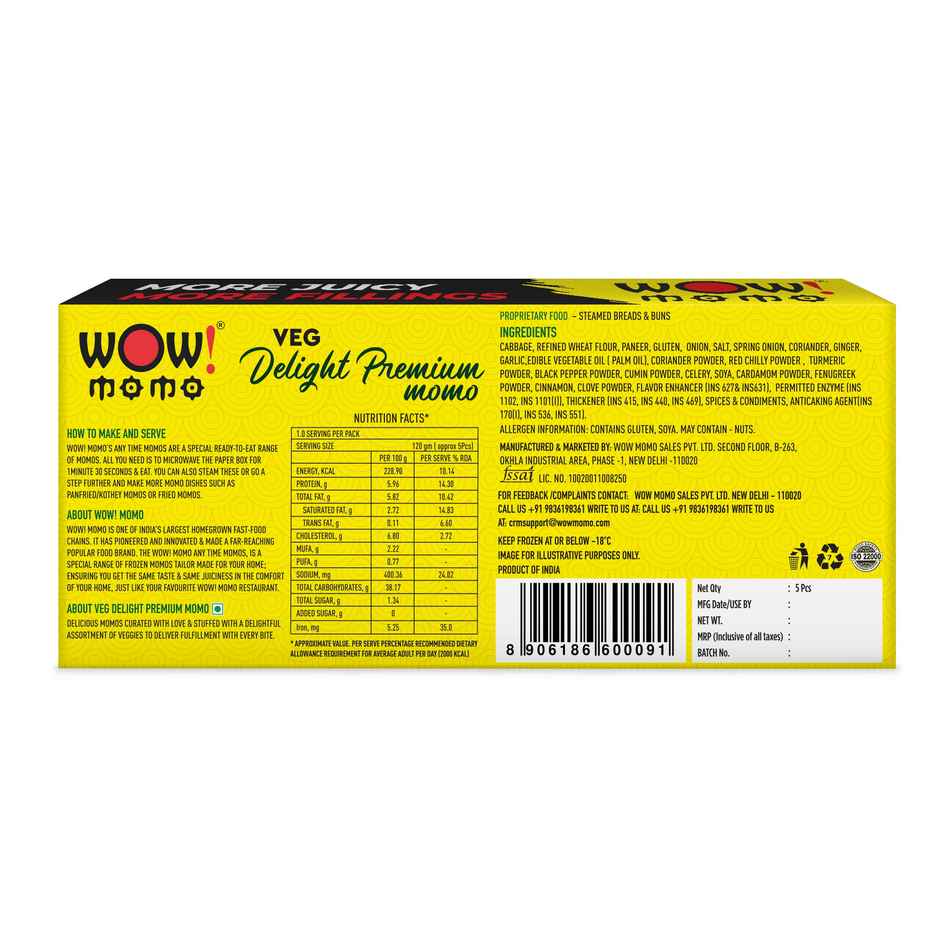 Wow! Momo VEG Delight Premium Momo